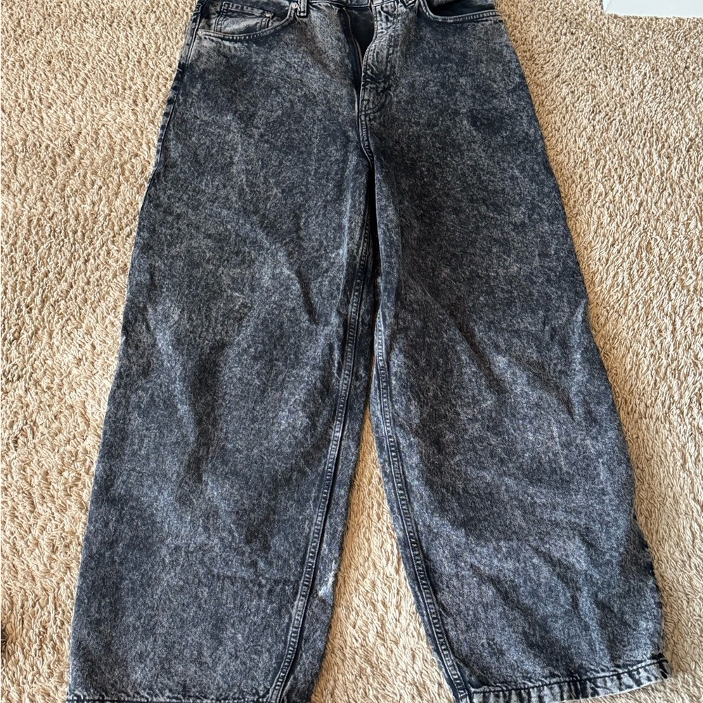 Stylish Black Acid Wash Jeans